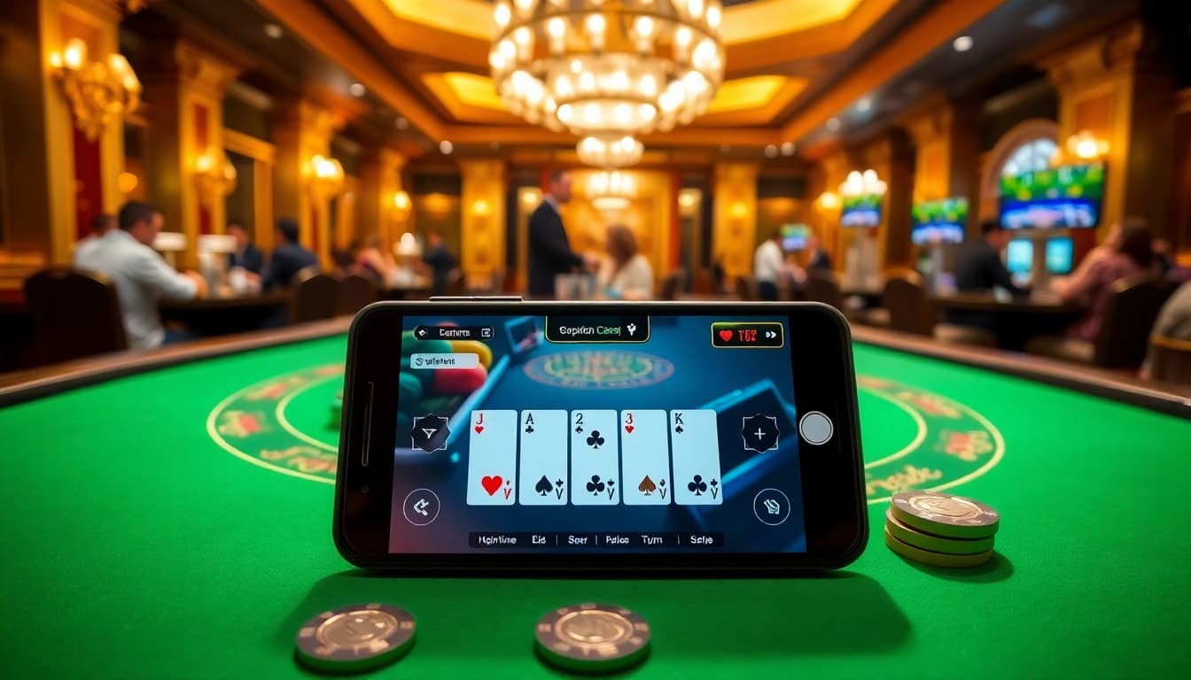 Experience Evolution Gaming แบล็คแจ็ค มือถือ with a dynamic mobile casino table scene.