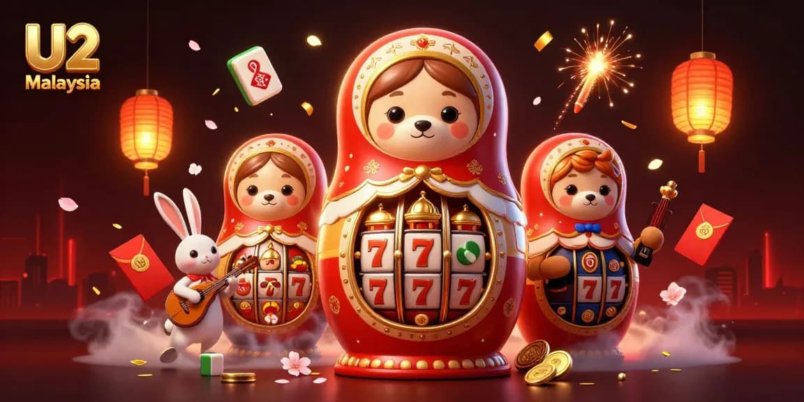Experience winning with U2 Malaysia's vibrant casino scene featuring dynamic slot game elements.
