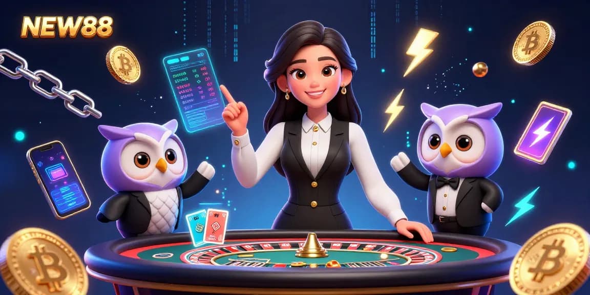 Experience thrilling gaming at NEW88, a vibrant online casino featuring dynamic dealers and exciting atmosphere.