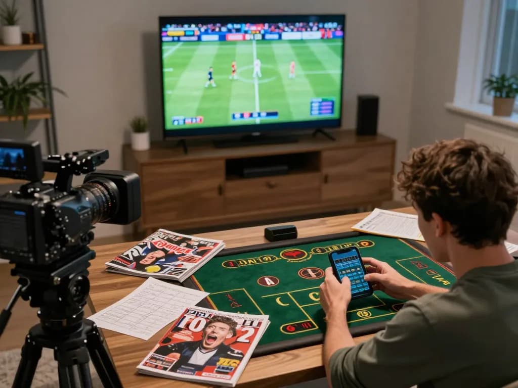 Excited user placing bets on open88.com during a thrilling live sports event at home.