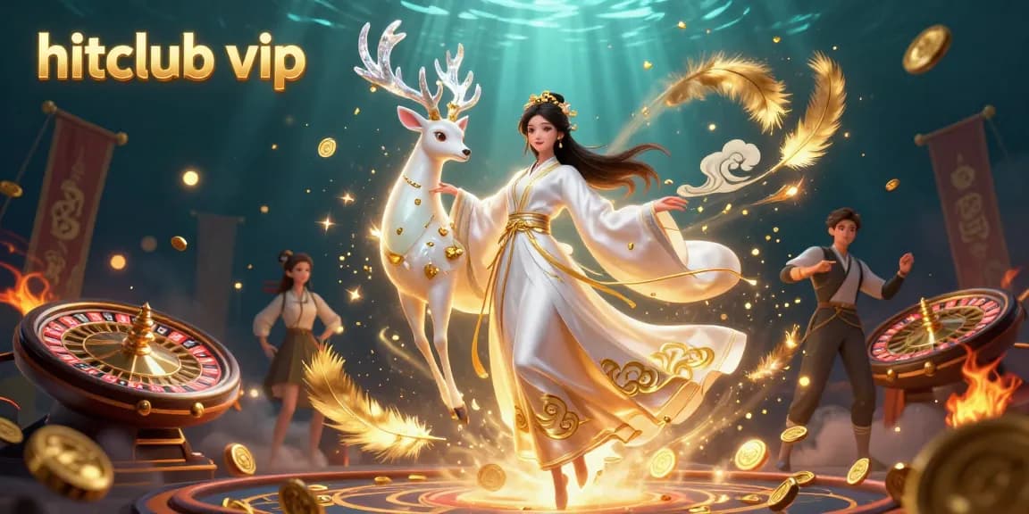 Play and win at hitclub vip with a vibrant 3D casino scene featuring engaging games and rich rewards.