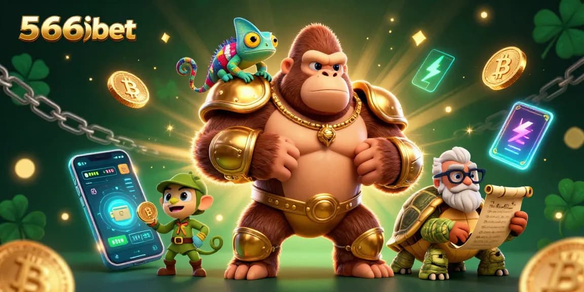 Engage with 566bet's thrilling gaming experience featuring dynamic characters and vibrant casino elements.