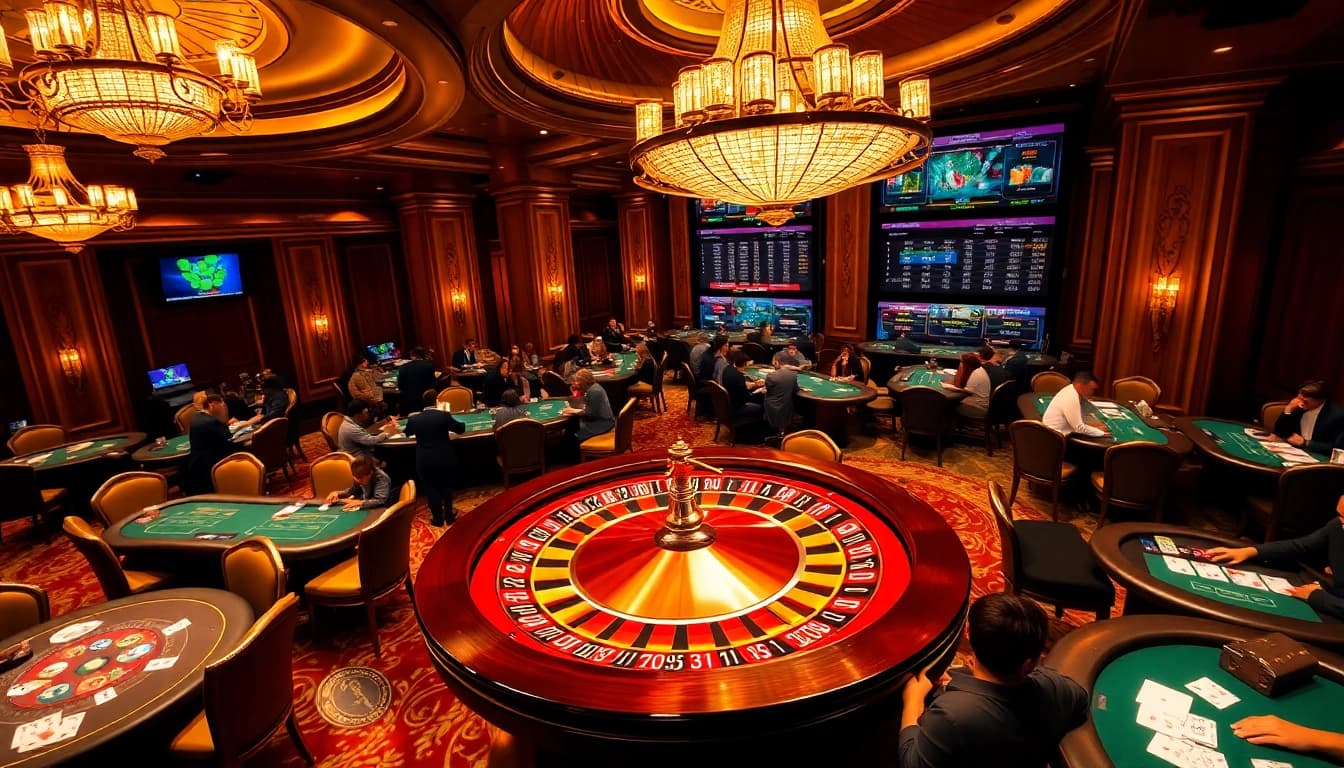 Experience the thrill of online casinos like https://669bett.com.br/ with an exciting roulette wheel and poker tables.