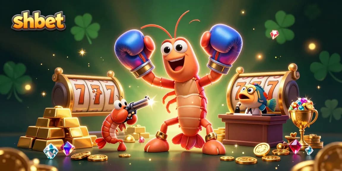 Experience shbet's exciting slot action with vibrant characters and abundant riches in this dynamic casino scene.