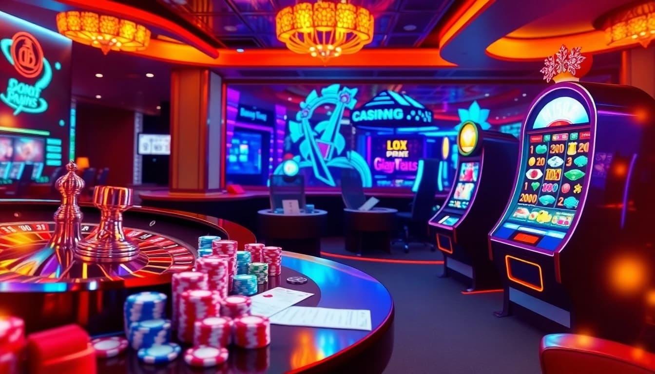 Sao789 online casino interface showcasing vibrant poker chips and roulette excitement.