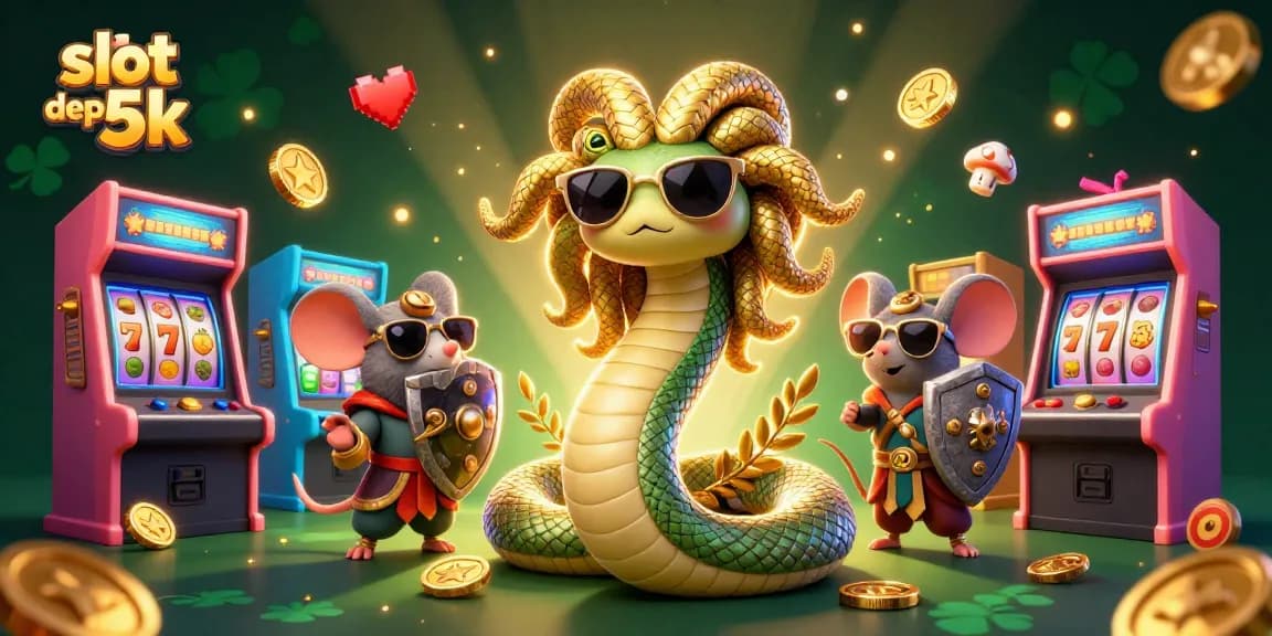 Experience thrilling action at slot depo 5k with vibrant characters and arcade game elements.