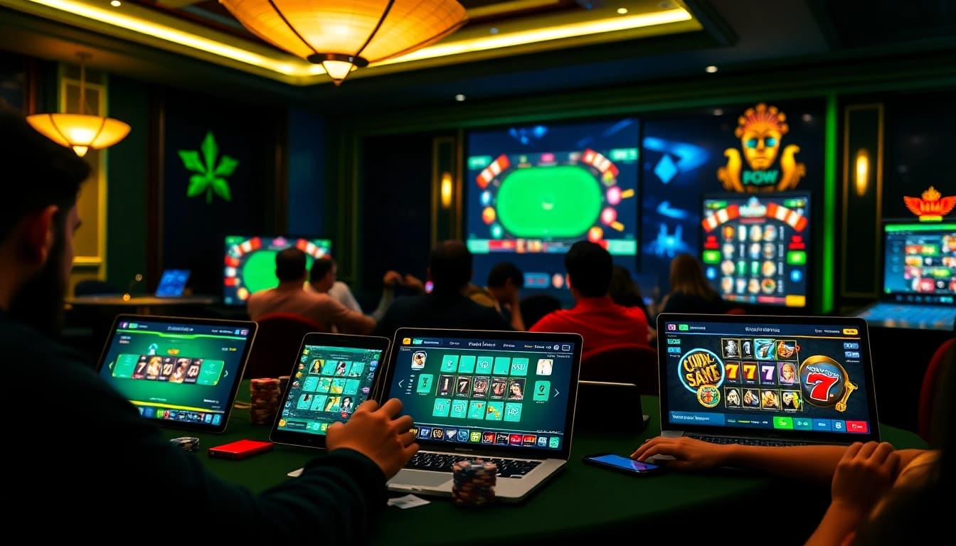 Online gaming excitement showcasing f8beta2.support with players enjoying various casino games.