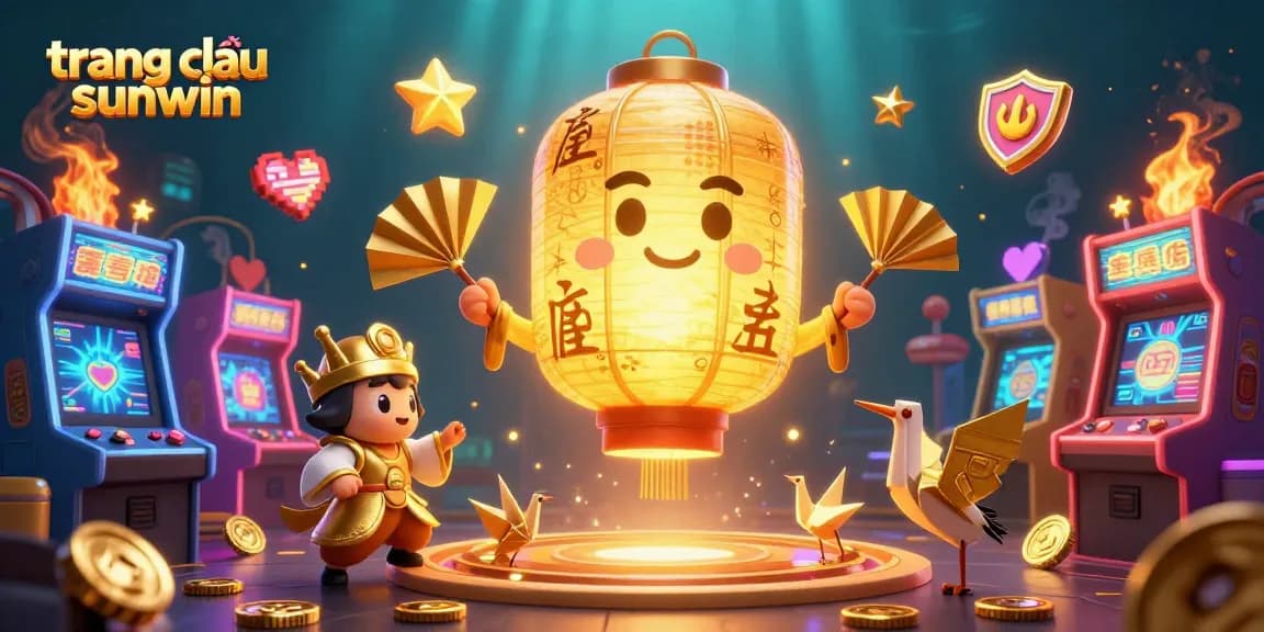 Engage with the vibrant world of trang chủ sunwin, showcasing special casino elements in a lively digital illustration.