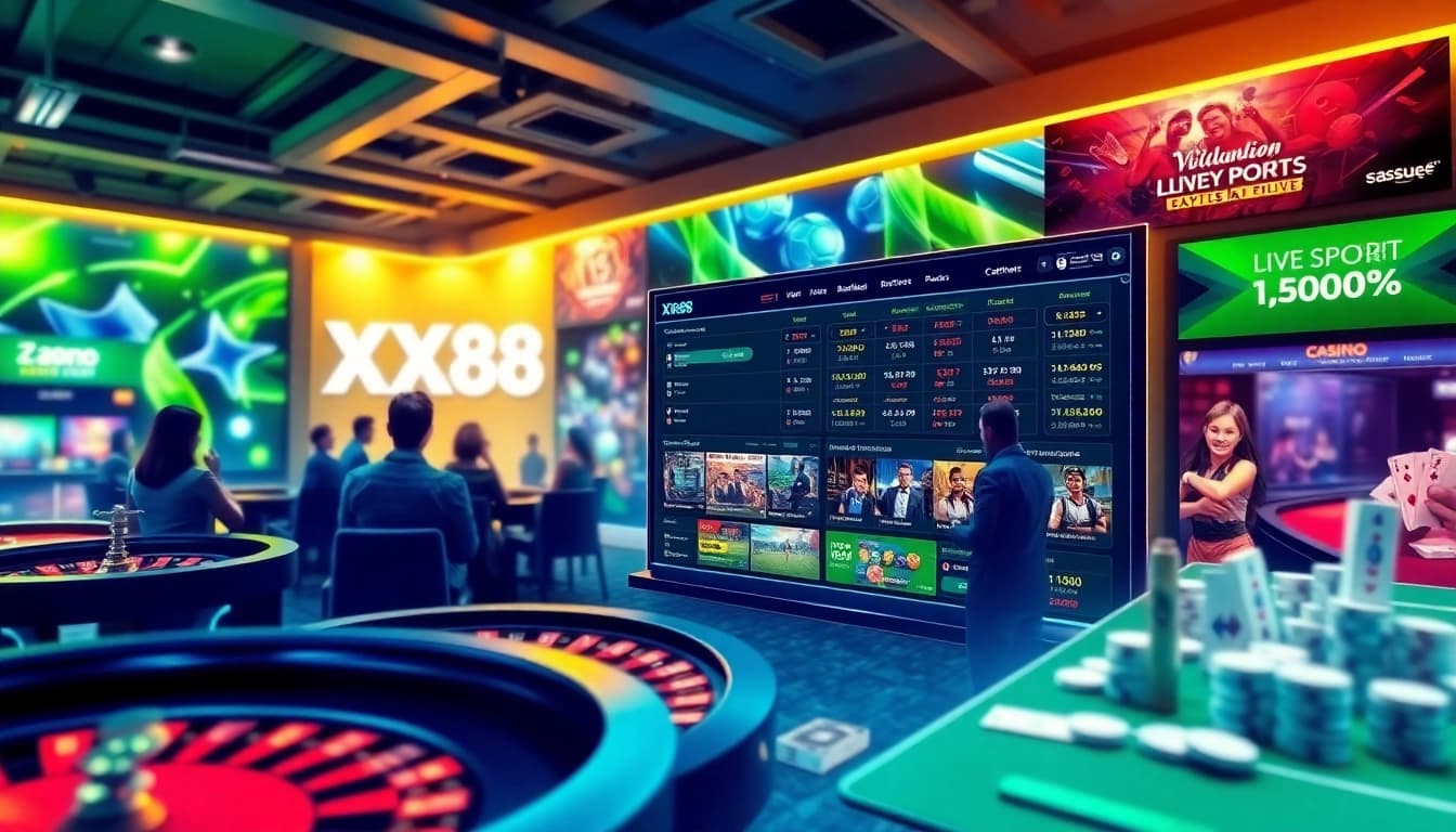 Engaging XX88 HOW online betting scene showcasing vibrant games and promotions.