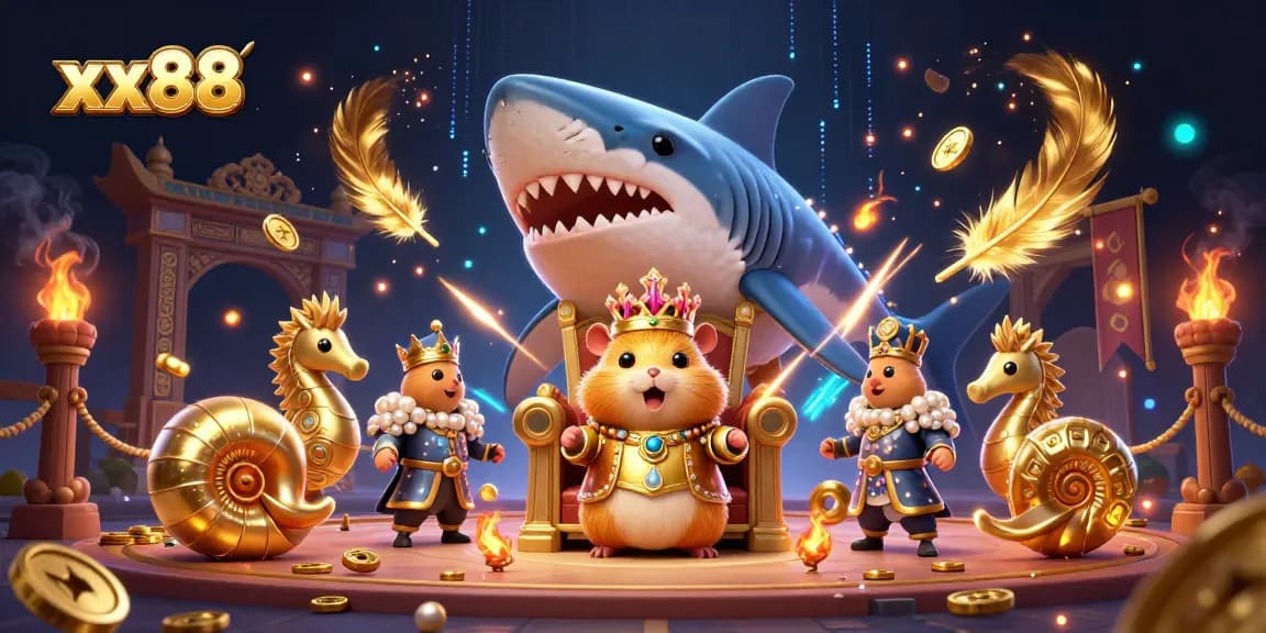Engage with exhilarating xx88 battles in this vibrant throne room of the golden hamster king.