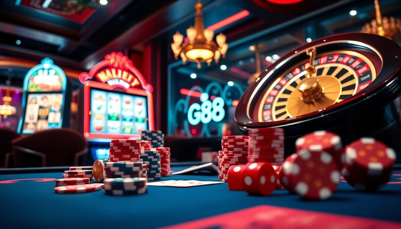 Experience the thrill and excitement of tải go88 with vibrant casino elements and gameplay.