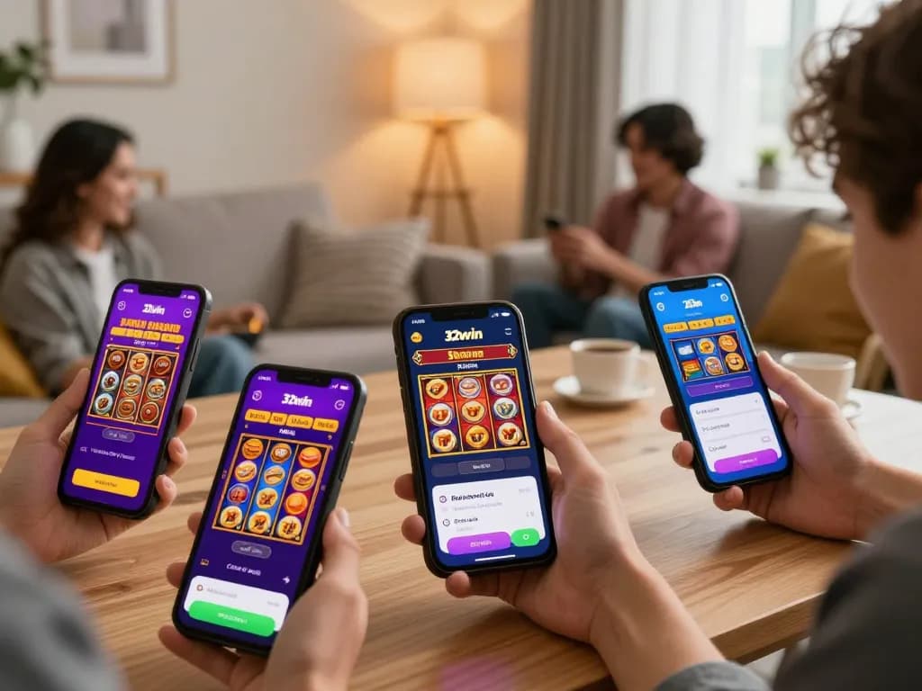 Engaging online gameplay on 32win app showcasing vibrant casino slots and betting features.