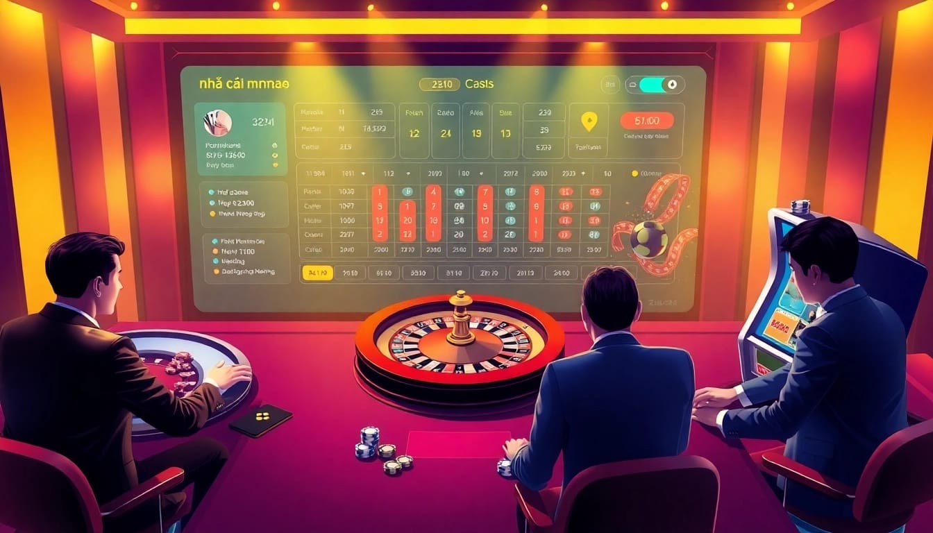 Action-packed casino environment showcasing nhà cái mm88 with players engaging in thrilling games.