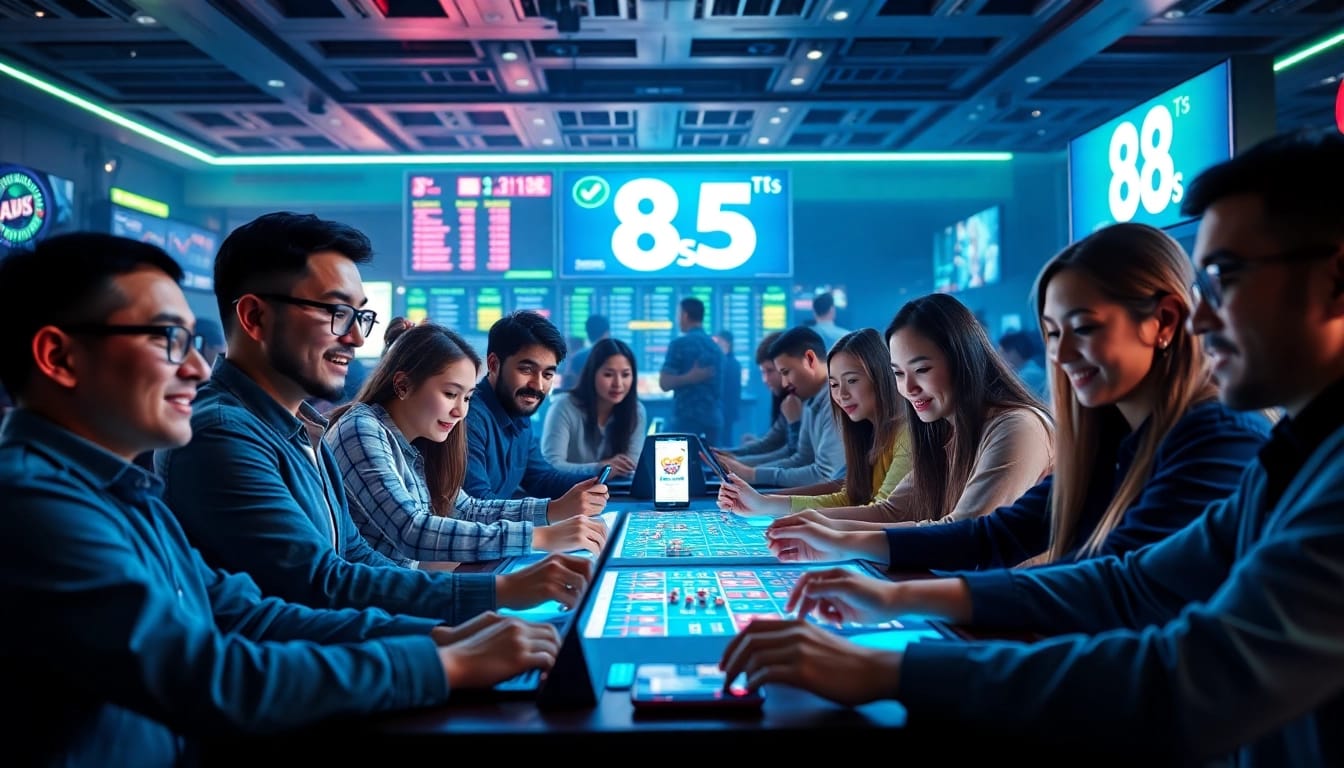 Exciting online gambling scene at nhà cái 8s showcasing players engaged in betting activities.