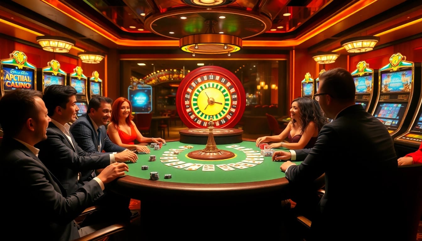 Experience the excitement of online gambling on a premium trang web cá cược with vibrant casino elements.