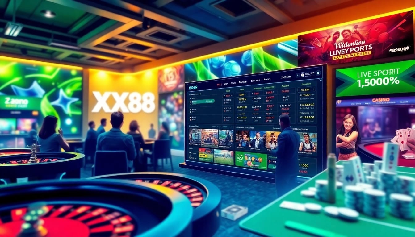 Engaging XX88 HOW online betting scene showcasing vibrant games and promotions.