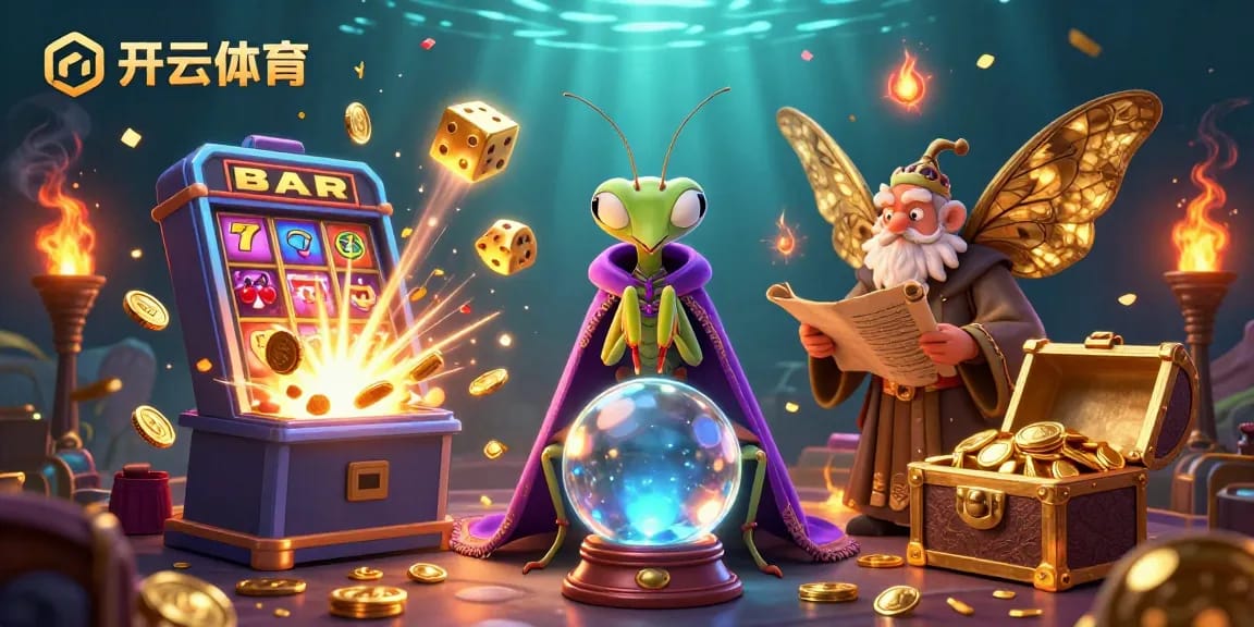 Experience thrilling action with 开云体育's vibrant gaming scene, filled with dynamic slot machines and enchanting characters.