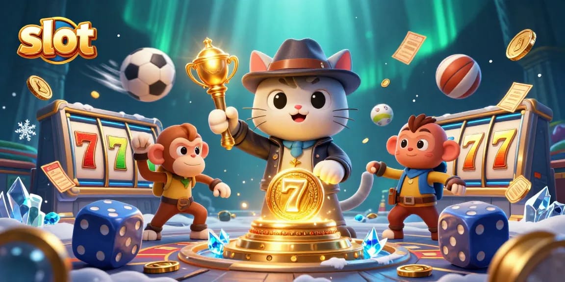 Mainkan slot dengan artefak kasino emas yang ditemukan kucing petualang di tengah berbagai simbol hadiah.