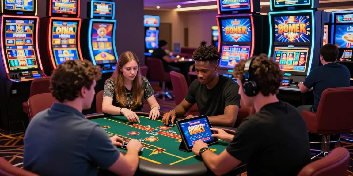 https://mhfe.org.uk showcases a vibrant online casino scene with diverse players enjoying various games, highlighting the excitement of credit card casinos in 2026.
