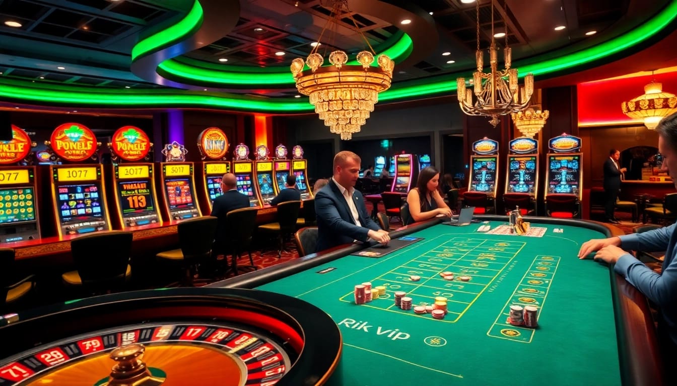 Experience excitement at rik vip with vibrant casino tables and thrilling games.