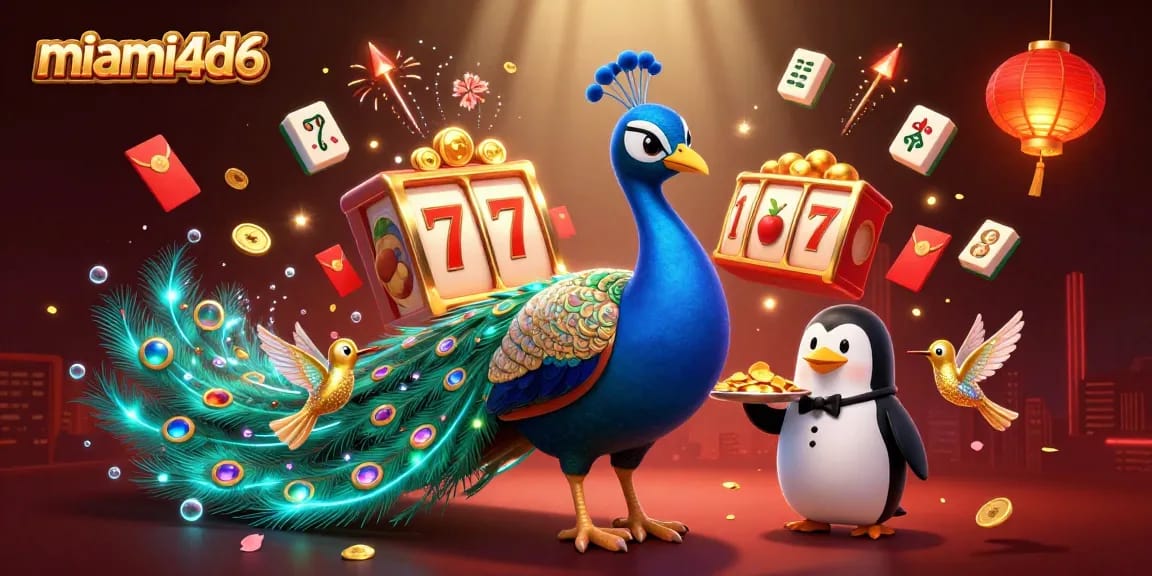 Experience the vibrant world of miami4d6 with colorful slot elements and dynamic characters.