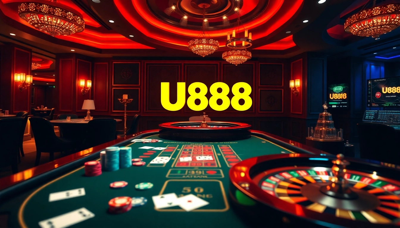 Experience the excitement of U888 casino games with dynamic tables and vibrant visuals.