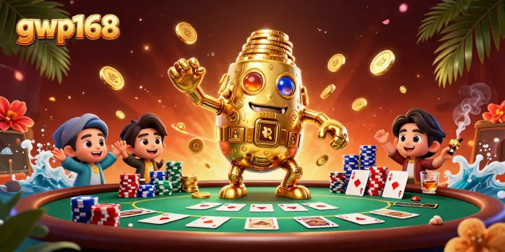 Permainan seru di gwp168 dengan golem emas dan kartu poker yang menakjubkan.