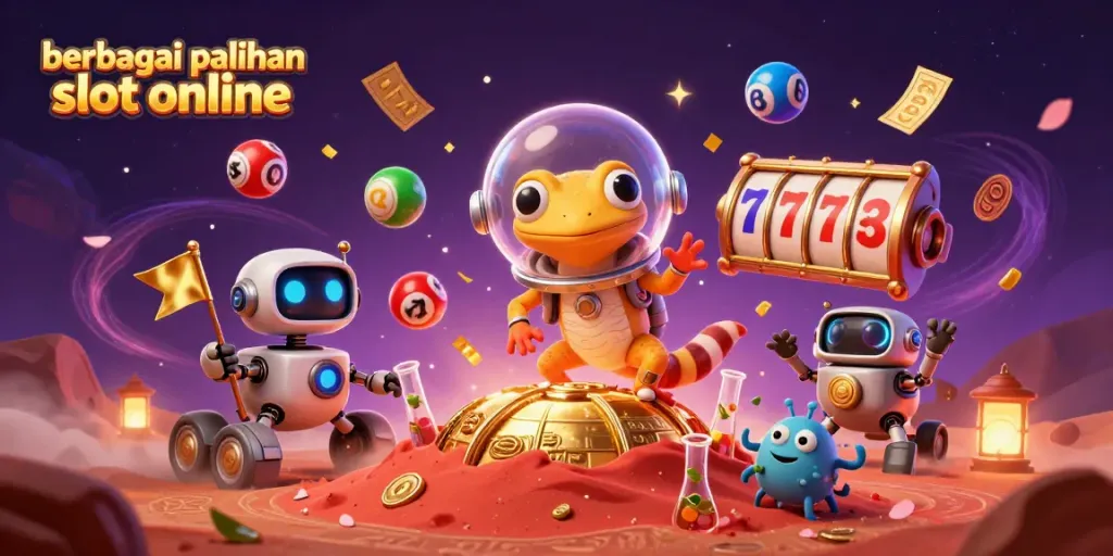 Gali berbagai pilihan slot online dengan gecko Martian menemukan kasino emas di Mars.