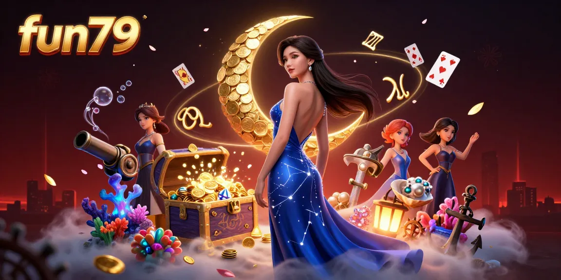 Win big at fun79 with immersive casino-themed artwork showcasing stunning 3D elements.