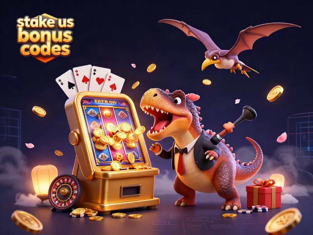 Engage with stake us bonus codes through a fun casino scene featuring exciting characters and elements.