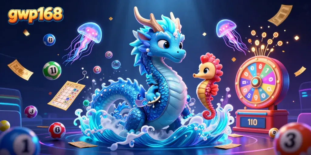 Rasakan keseruan bermain di GWP168 dengan naga air dan kavaleri seahorse dalam adegan kasino yang penuh warna.