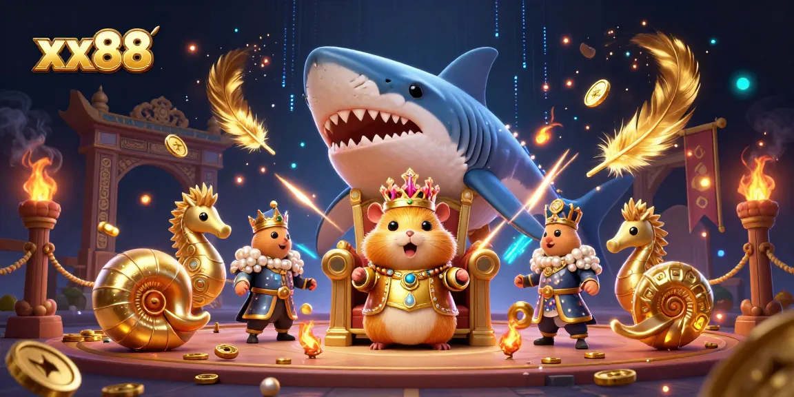 Engage with exhilarating xx88 battles in this vibrant throne room of the golden hamster king.