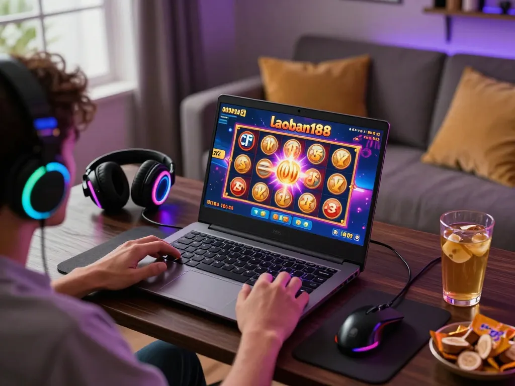 Pengalaman bermain yang menarik dengan antarmuka slot online laoban188 di atas meja yang nyaman