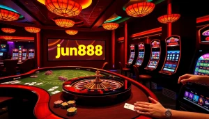 Experience the excitement of jun888 as players engage with casino games and online betting.