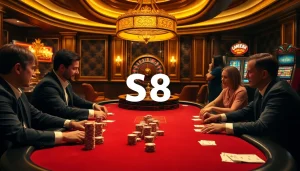 S8 players enjoying an engaging casino experience with poker and roulette elements.