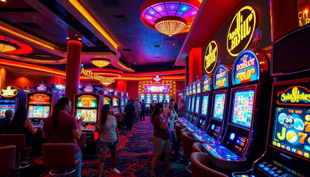 Enjoying the thrill of doaslot slot in a vibrant casino environment.