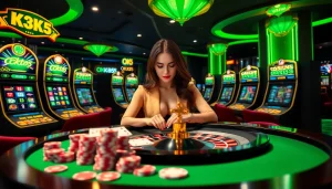 Experience thrilling online gaming at https://ok365a.biz/ with poker and roulette action in a vibrant casino.