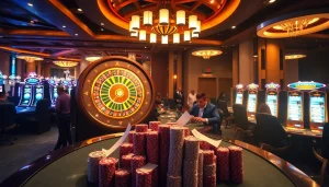 The excitement of gambling at https://mm88.how/ with vibrant casino visuals showcasing roulette, poker, and slot machines.