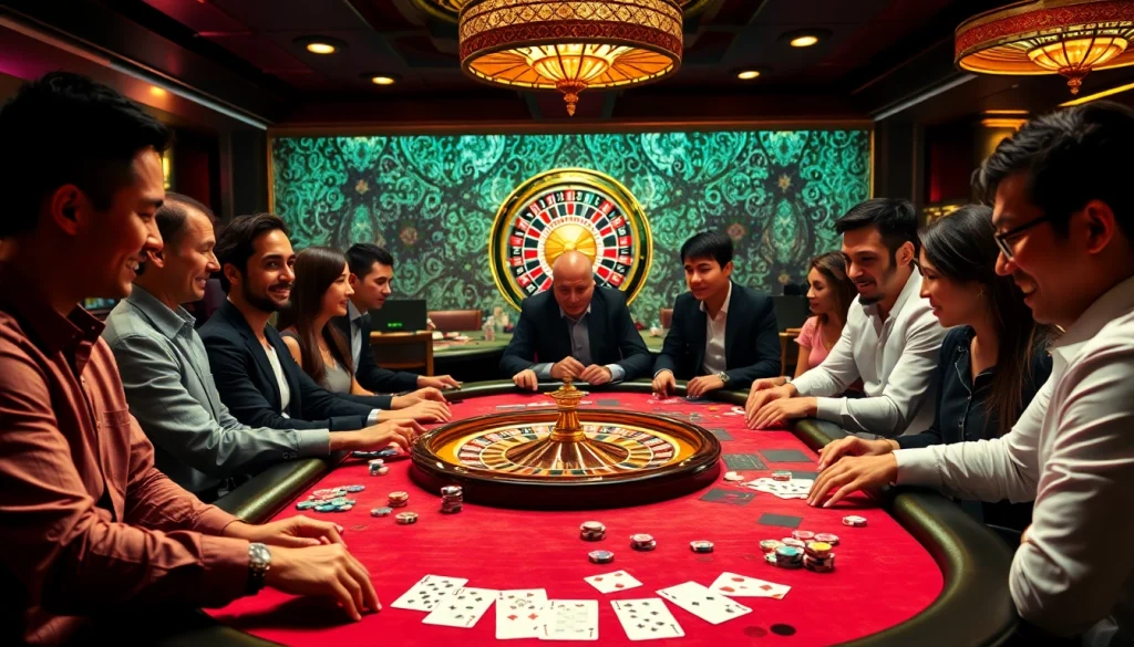 Experience the thrill of victory at GG88 with vibrant poker action and casino ambience.