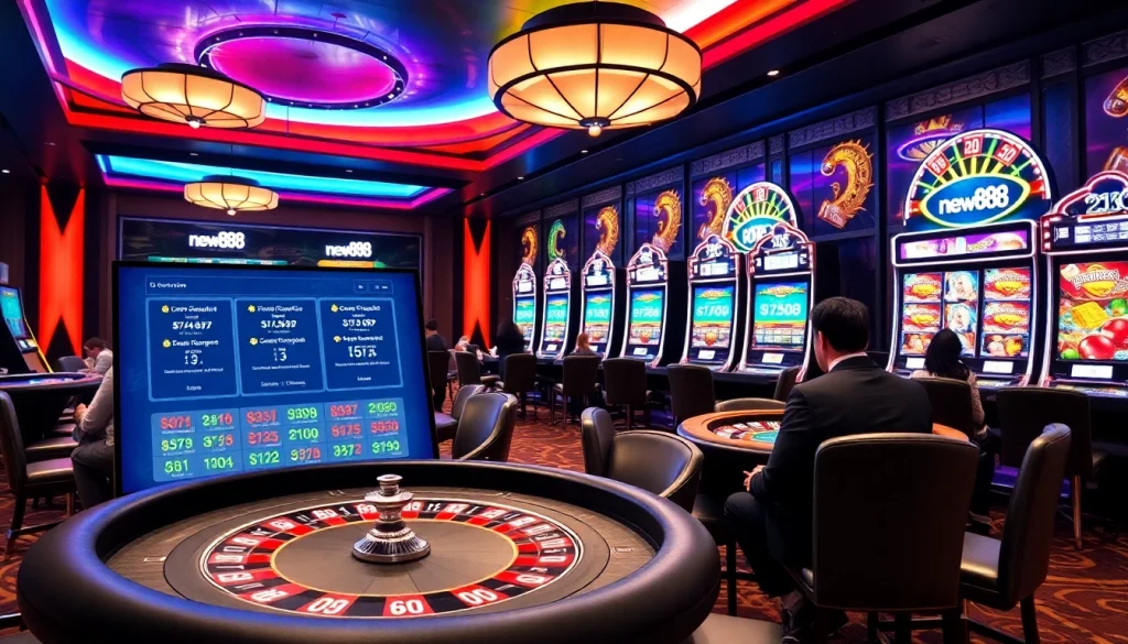 Experience the thrill of new888 at a high-stakes casino with vibrant games and betting options.