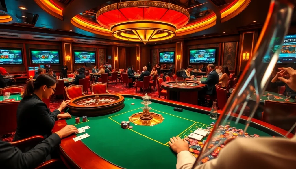 The excitement of players at a gambling table highlighting 789bet's atmosphere of luxury and strategy.