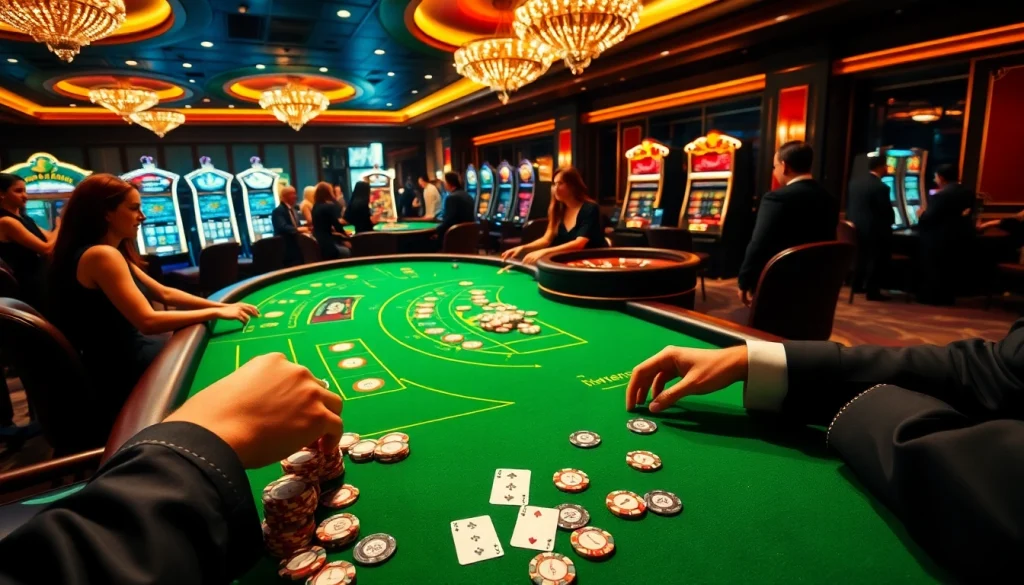 Experience the thrill of Casino TG88 with vibrant tables and exciting gaming action.