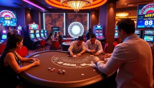 Experience the thrill of blackjack and slots with 88i bet in a luxurious casino environment.