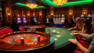 Experience the thrill at 88i with vibrant poker tables and exciting slot machines.