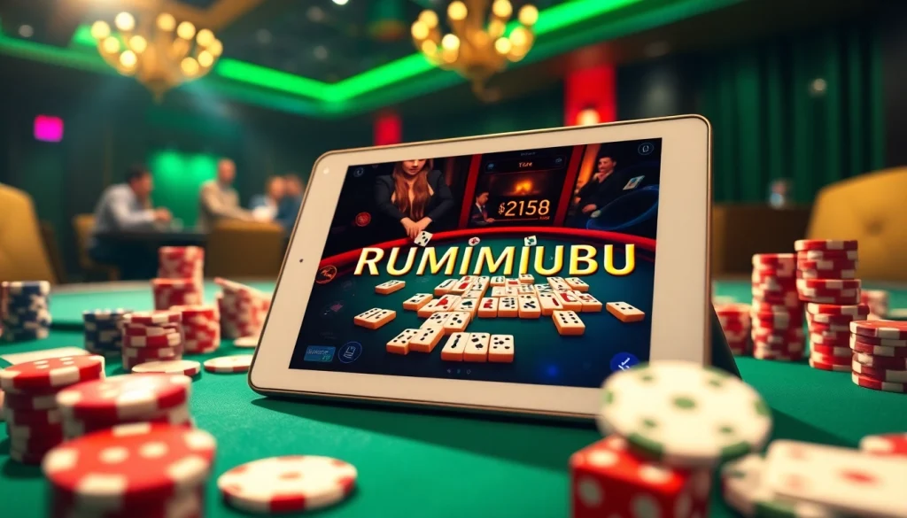 שחקו ראמיקוב אונליין בסביבה של קזינו יוקרתי עם צבעים חיים ואווירה מרגשת.