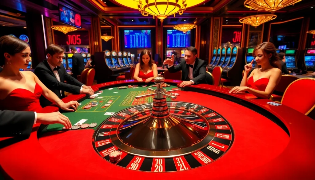 Experience the thrill of JL55-themed excitement at a luxurious casino roulette table.