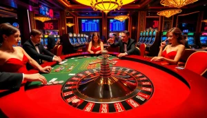 Experience the thrill of JL55-themed excitement at a luxurious casino roulette table.