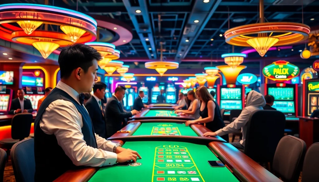 에볼루션 카지노에서 사교하는 플레이어들과 상호작용 중인 딜러