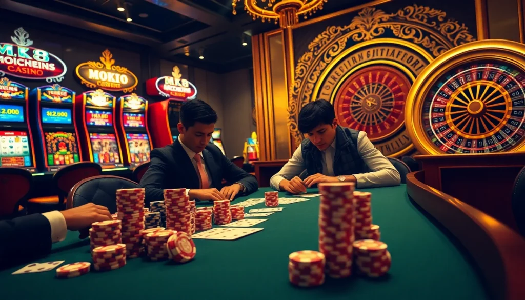 Experience the thrill of winning at MK8’s luxurious casino tables showcasing expert gameplay.