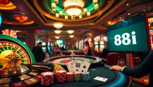 Experience the excitement of 88i casino with players engaged in thrilling table games.